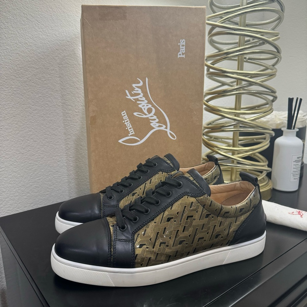 Christian Louboutin Louis Junior Flat Version Black/Gold 43.5